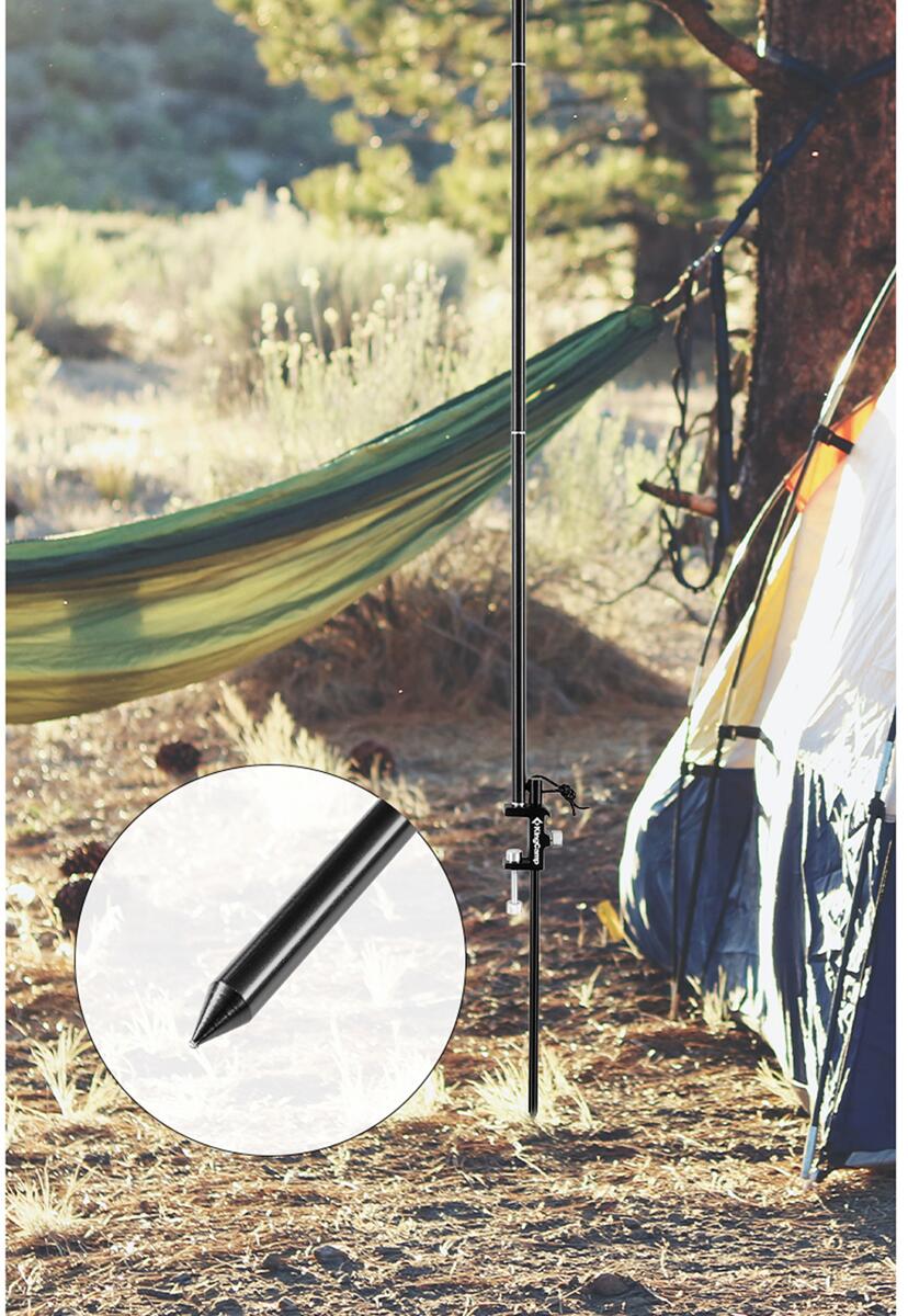Lyktestang justerbar 60/90/120 cm aluminium 400 g - KingCamp