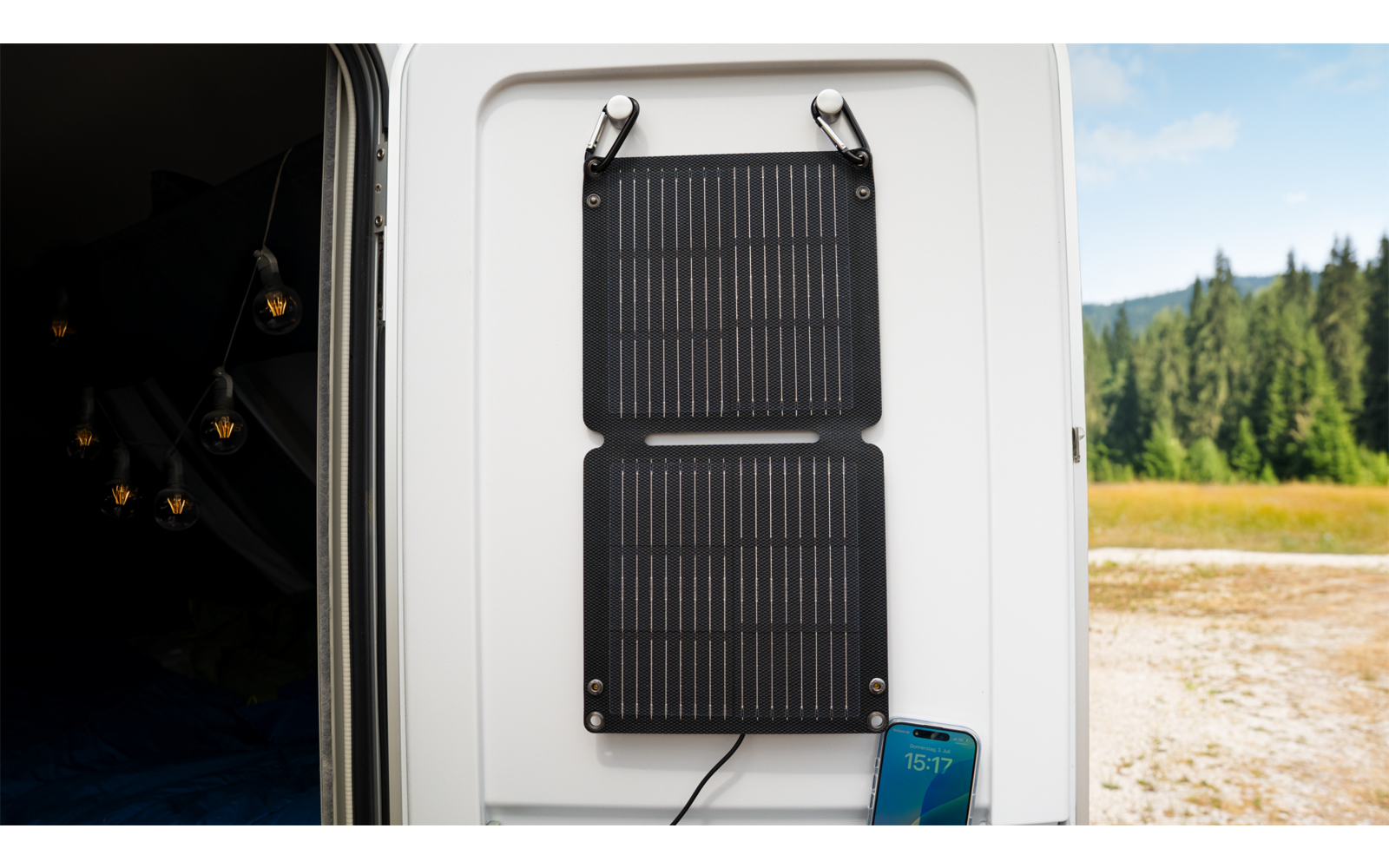 Sammenleggbart solcellepanel 2GO 14W med USB-C 0,38 kg
