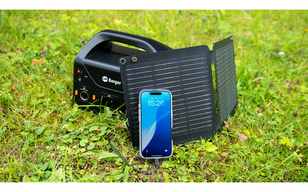 Sammenleggbart solcellepanel 2GO 14W med USB-C 0,38 kg