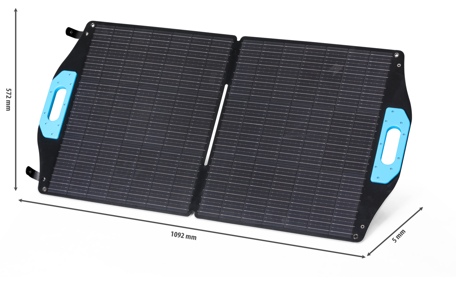 Sammenleggbart solcellepanel komplettsett 100 W med laderegulator
