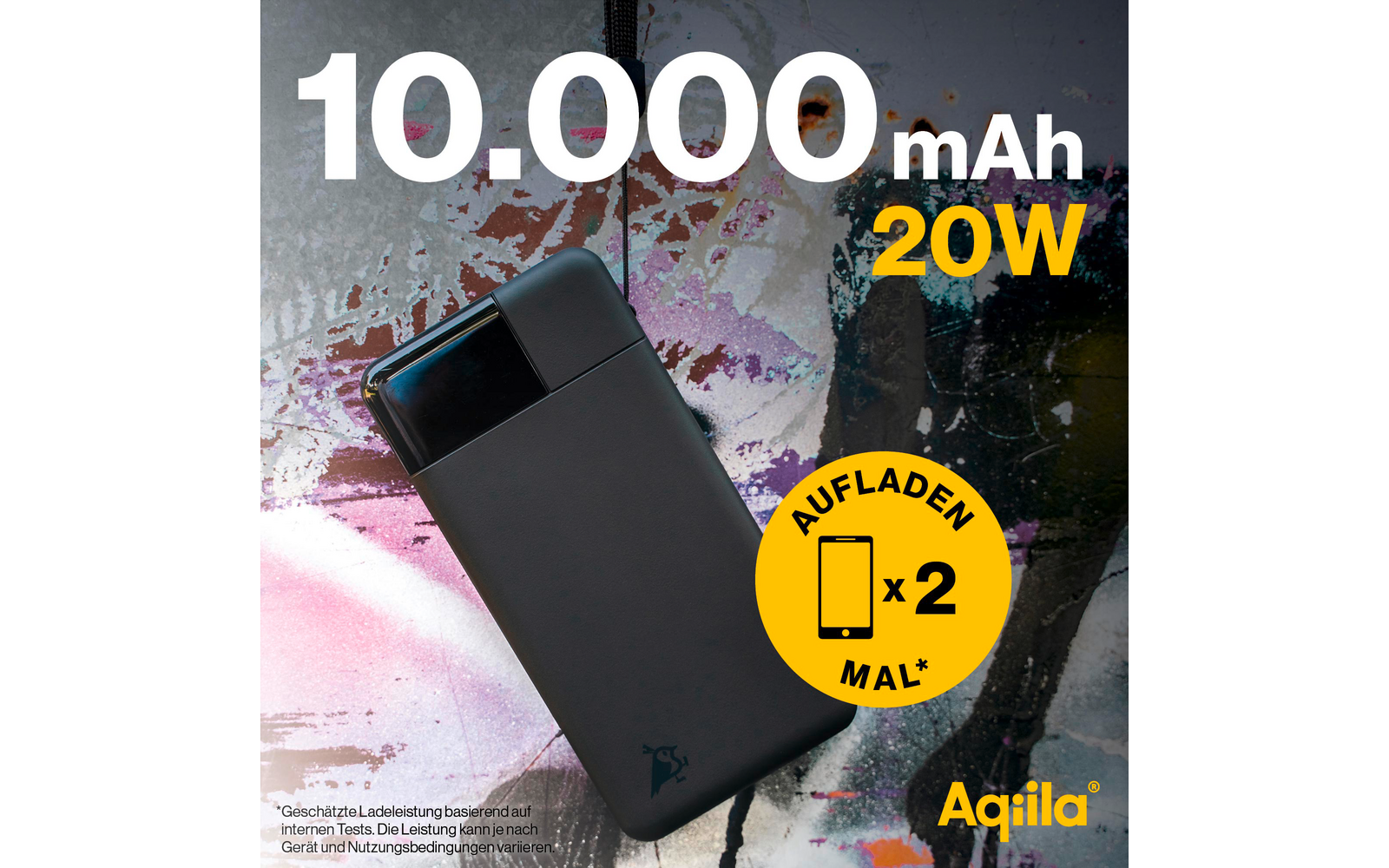 Powerbank Powerbird B10 10000 mAh 20 W LCD svart - Aqiila