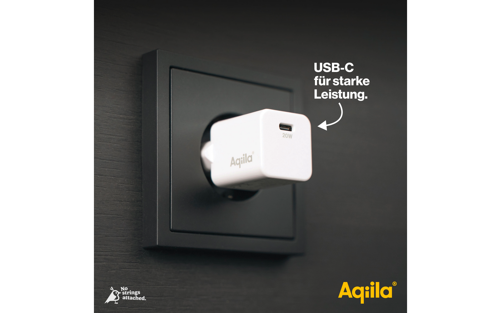 Chargebird W1 USB-C ladeadapter 20W med Power Delivery - Aqiila