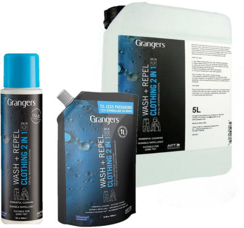 2-i-1 vaskemiddel og impregnering for dun og Gore-Tex - Grangers flaske
