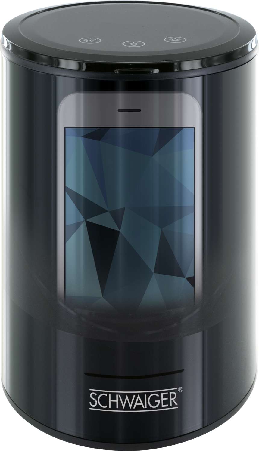 360° ozon sterilisator med USB-port, 445 g, svart Schwaiger forfra