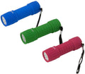 9-LED lommelykt 20 lumen flerfarget forfra