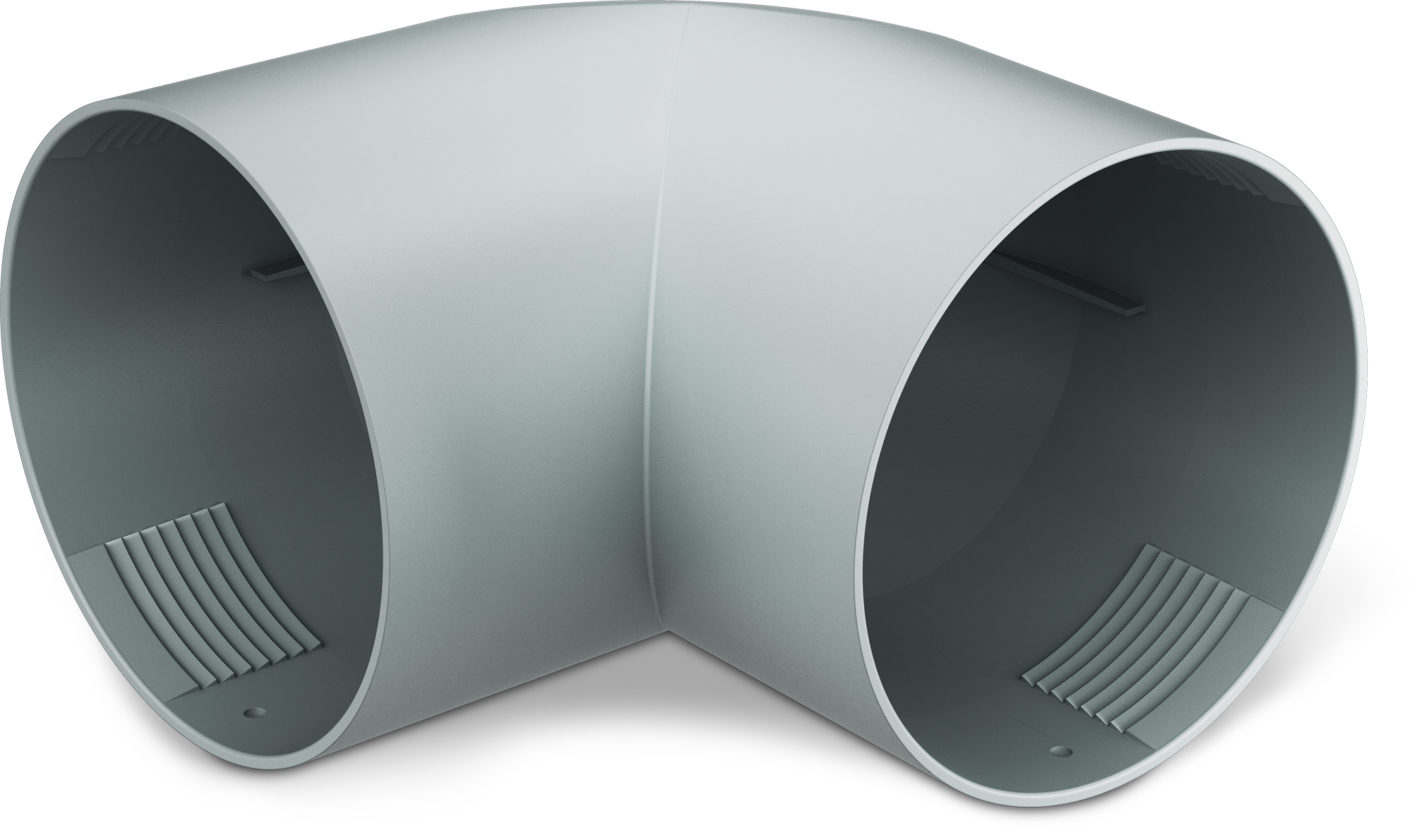 90° knestykke for Ø65 mm varmluftskanaler - Dometic montert i hjørne