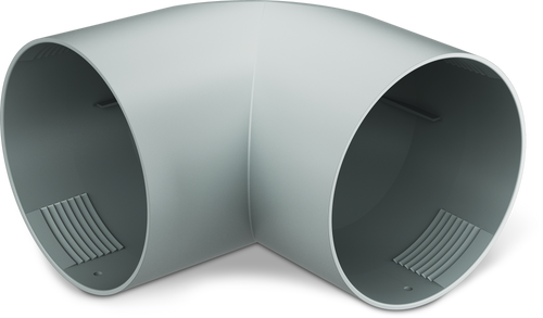 90° knestykke for Ø65 mm varmluftskanaler - Dometic montert i hjørne