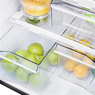 Detaljbilde av LED-display på Absorberküleskap N4145A 141L matt svart