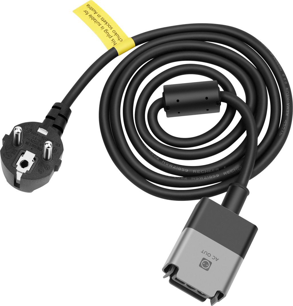 AC-kabel 3m for PowerStream mikrovekselretter - EcoFlow forfra