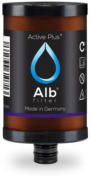 active plus+ filterpatron med bakteriefilter og kalkreduksjon forfra