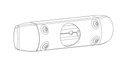Adapter 4-punkt montering for Euramobil MI3 - Thule forfra