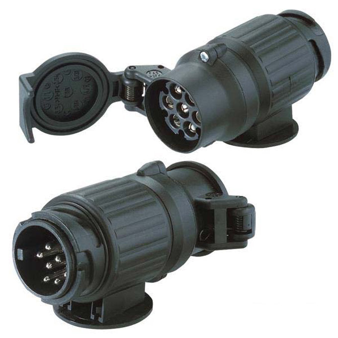 Adapter Jäger Multicon 13-polig universal svart kunststoff for tilhenger