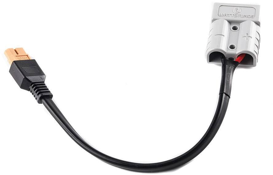 Nærbilde av Anderson SB50 og XT60 kontakter på Adapterkabel Anderson A50 til XT60 for EcoFlow Delta/River