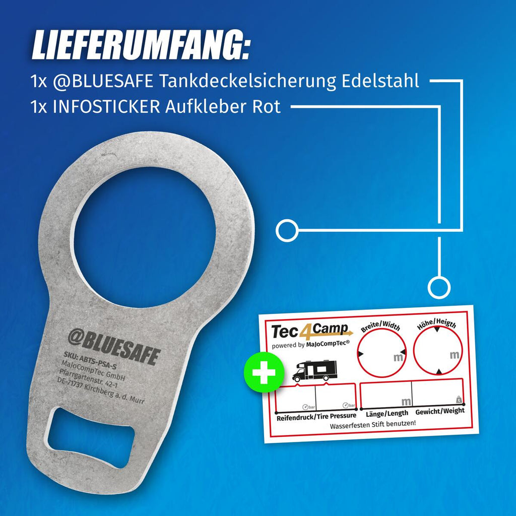 AdBlue tanklokksikring for Boxer/Jumper/Ducato, rustfritt stål med låsemekanisme