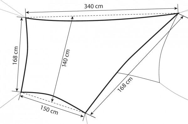 Adventure tarp for hengekøye 168x340 cm nylon ripstop 380 g Amazonas montert i naturen