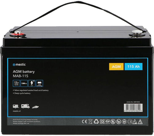 AGM-batteri MAB-115 for bobil forfra