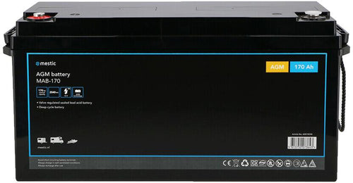 AGM-batteri MAB-170 170Ah 12V 44,5 kg forfra