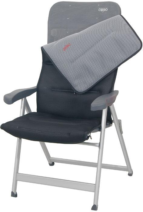 Air Deluxe stolpute 3D pustende 162x52 cm svart/grå forfra
