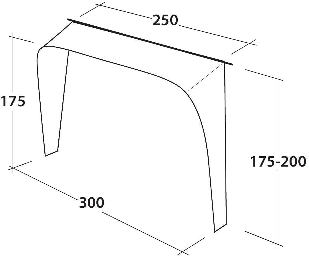 Air Shelter kjøretøytilkobling 175-200 cm, 7 mm keder, grå nærbilde