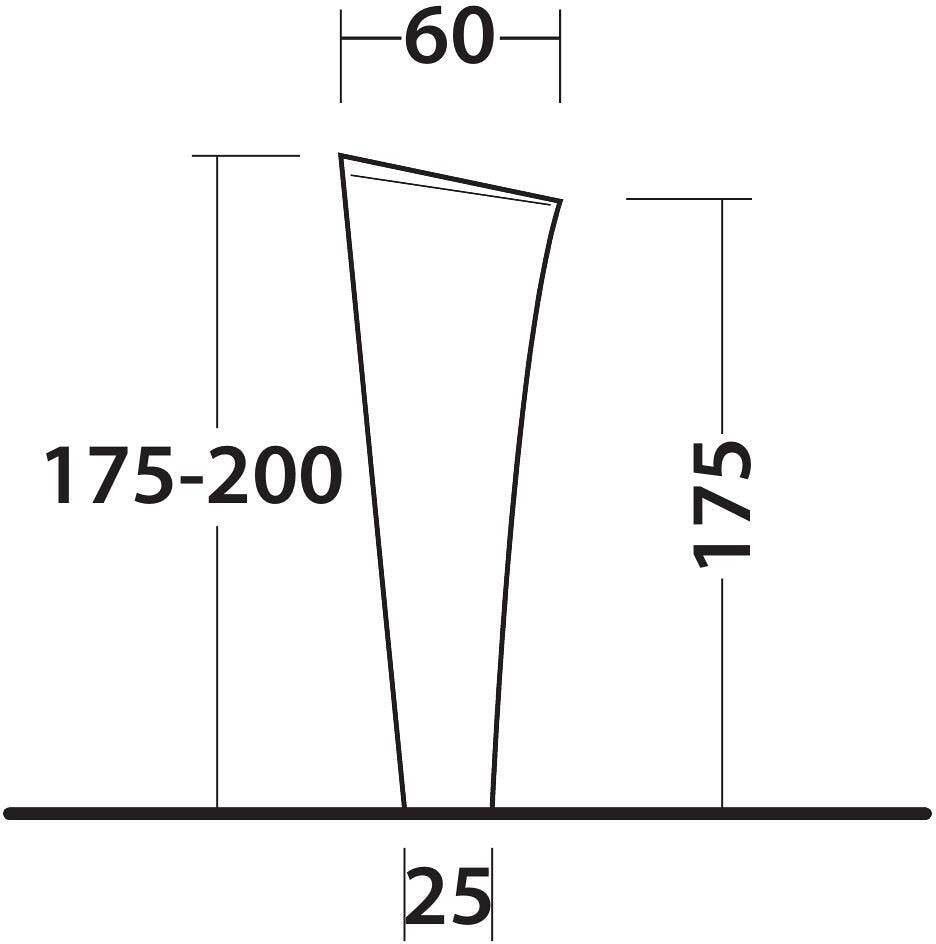 Air Shelter kjøretøytilkobling 175-200 cm, 7 mm keder, grå festepunkt