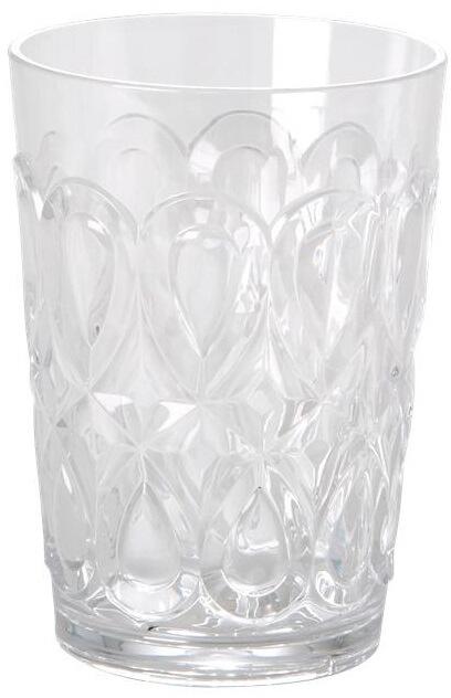 Akryl drikkeglass 500 ml mint transparent detalj av mønster