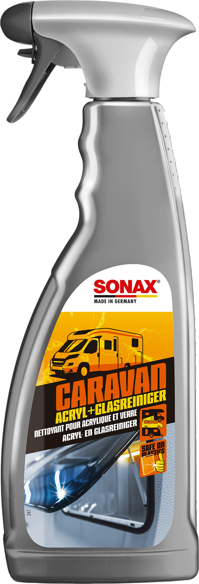 Akryl- og glassrens for campingvogn 750 ml - Sonax forfra