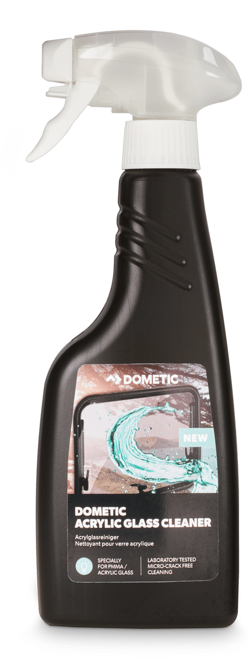 Akrylglassrens 500 ml for vinduer og takluker - Dometic flaske forfra