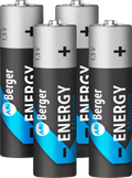 Alkaline batteri AA (LR6) 1,5V 4-pakning for bobil