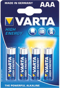 Alkaline batteri AAA LR03 1,5V 4-pack High Energy fra VARTA