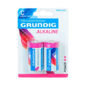 Alkaline batteri C 1,5V 3000 mAh 2-pakning Grundig for campingutstyr