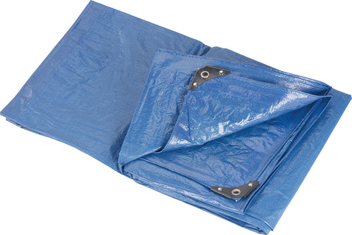 Allbrukspresenning 2 x 2 m vanntett med maljer, 100 % polyetylen for camping og hage