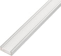 Aluminiumprofil 100 cm flat for LED-lysstriper 6-10 mm - David Communication forfra