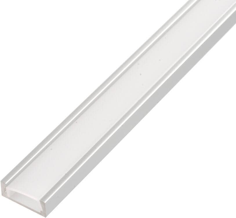 Aluminiumprofil 100 cm flat for LED-lysstriper 6-10 mm - David Communication forfra