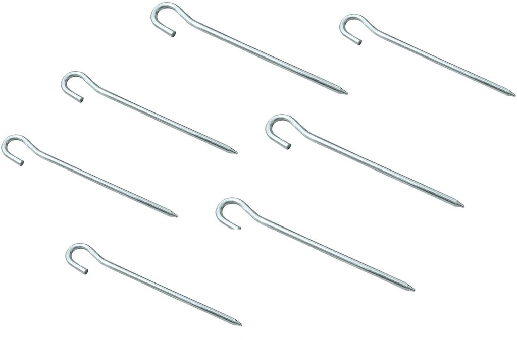 Aluminiums teltplugger 6-pack 18 cm for hard grunn - High Peak forfra