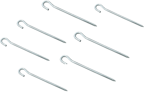 Aluminiums teltplugger 6-pack 18 cm for hard grunn - High Peak forfra
