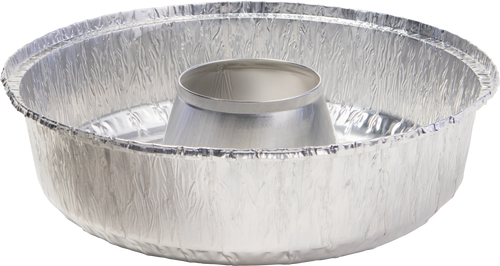 Aluminiumsform med papplokk for Omnia steikeovn forfra