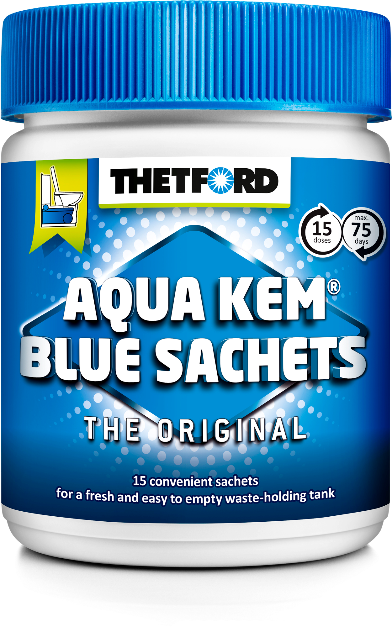 Aqua Kem Blue Sachets sanitærposer 15 stk - Thetford for mobil toalett