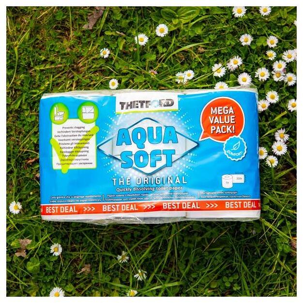 Aqua Soft toalettpapir for kassettoalett Thetford montert