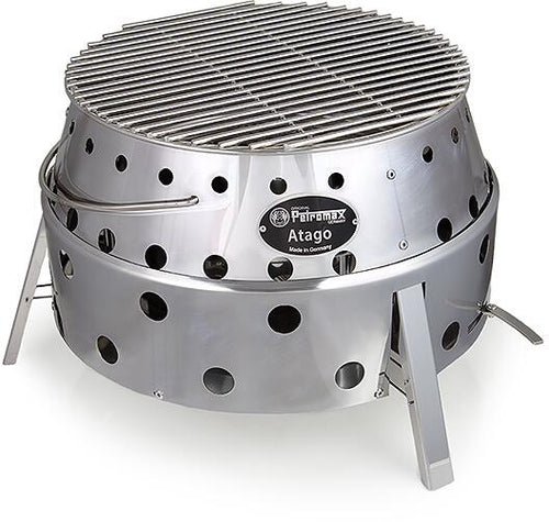 Atago kullgrill og ovn i rustfritt stål forfra