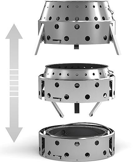 Atago kullgrill og ovn bakside med sammenfoldet design