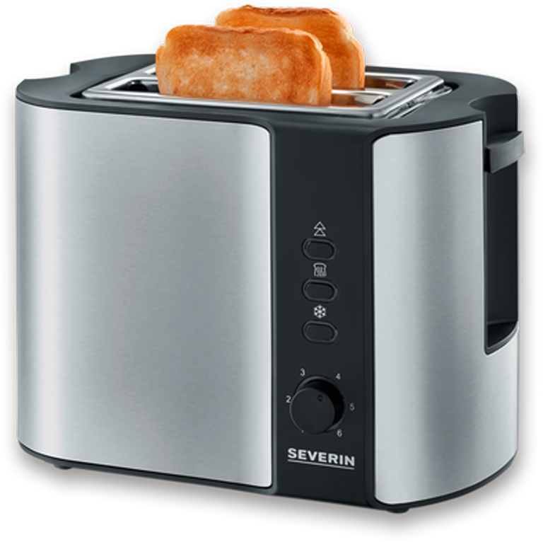Automatisk brødrister AT 2589 800 W rustfritt stål sølv forfra