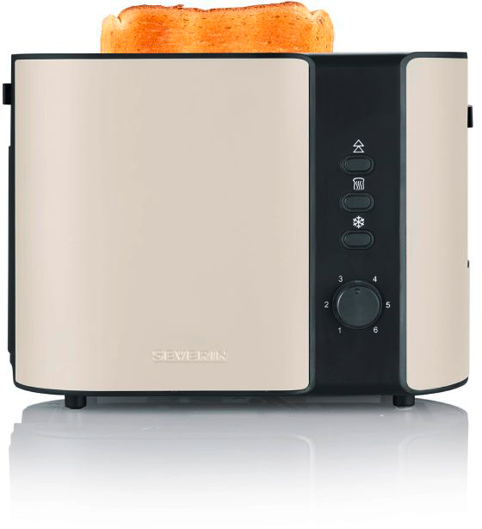 Automatisk brødrister AT 9576 800 W for 2 skiver beige forfra
