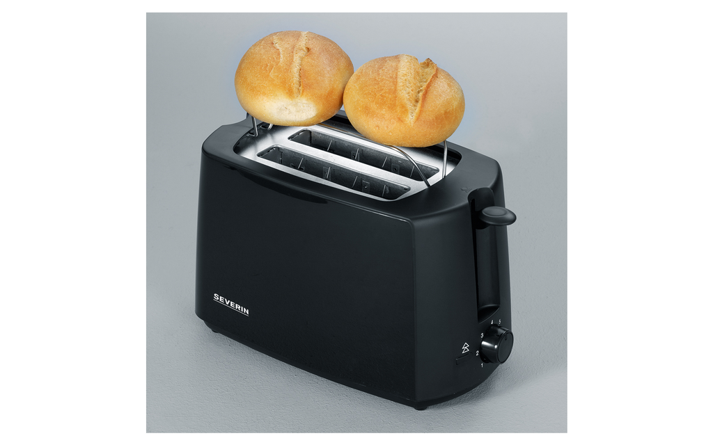 Baksiden av Automatisk toaster 2 spor 700 W med rundstykkevarmer Severin