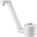 Automatisk vannkran 05 med 45° tut 10/12 mm hvit - Barwig forfra