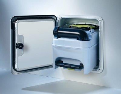 Avfallstank med hjul for CT3000/CT4000 kassettoalett - Dometic detalj av hjul