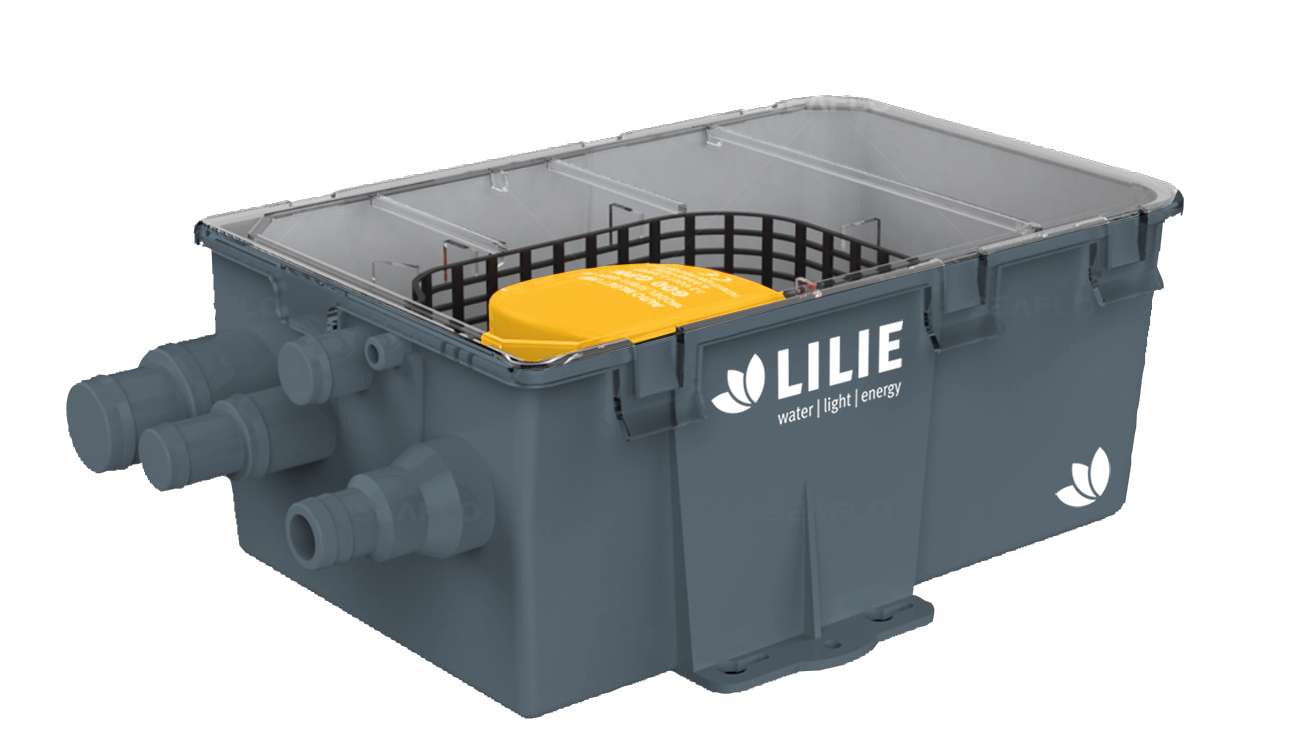 Avløpspumpe for dusj- og spillvann 334x215x112 mm - Lilie for effektiv vannpumping