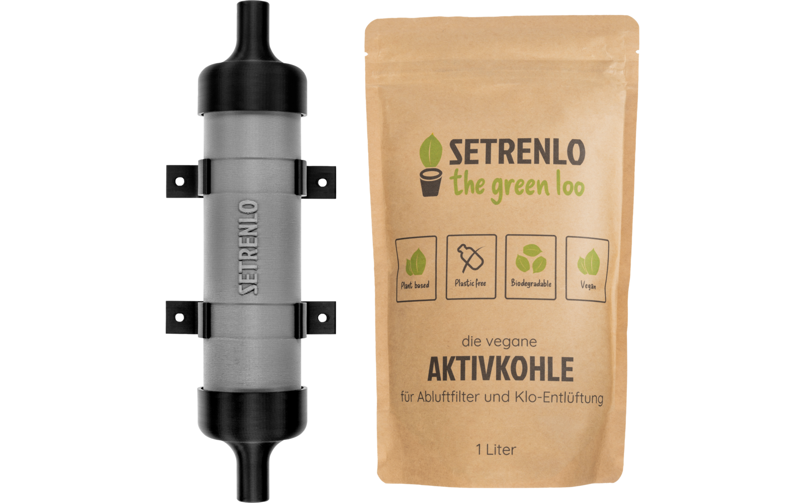 Detalj av Avtrekksfilter med aktivkull for urin-/avløpstank 19 mm - Setrenlo