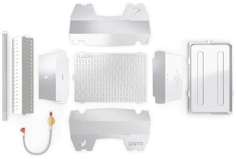 Bærbar gassgrill 2.0 montert på camping