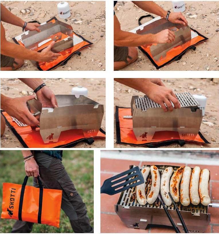 Bærbar gassgrill 2.0 med sammenlagt design