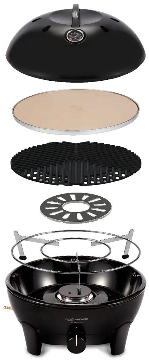 Forfra av Bærbar gassgrill Glamp Chef 40 fra Cadac Dometic